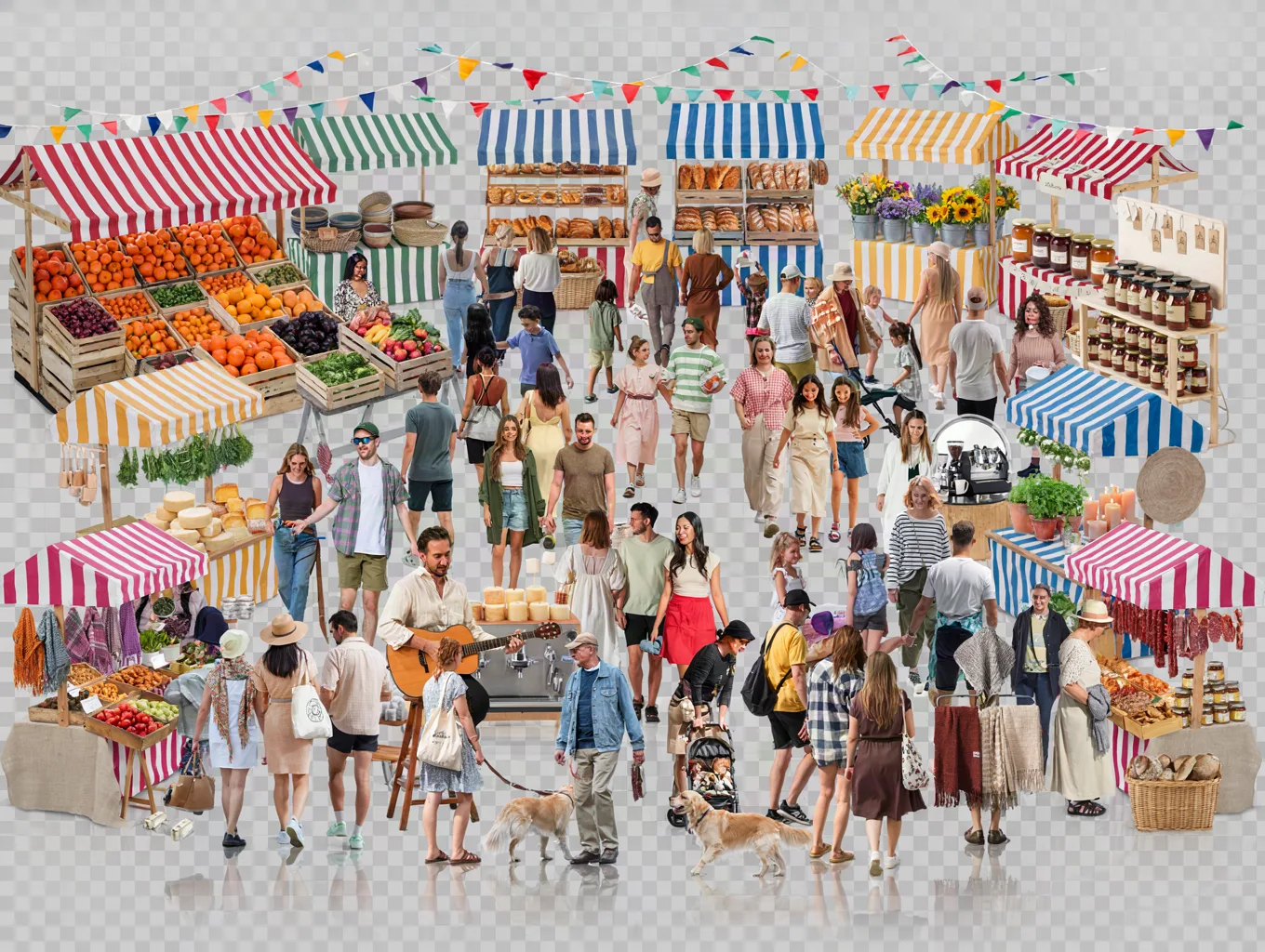 Ideogram 4.0 result for the busy scene prompt